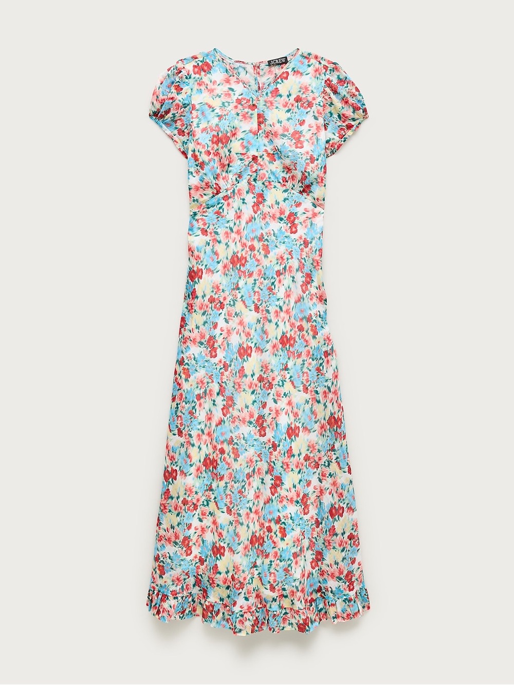 J CREW Ruffle-hem midi dress